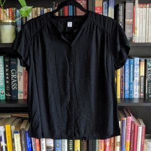 Old Navy black button up blouse